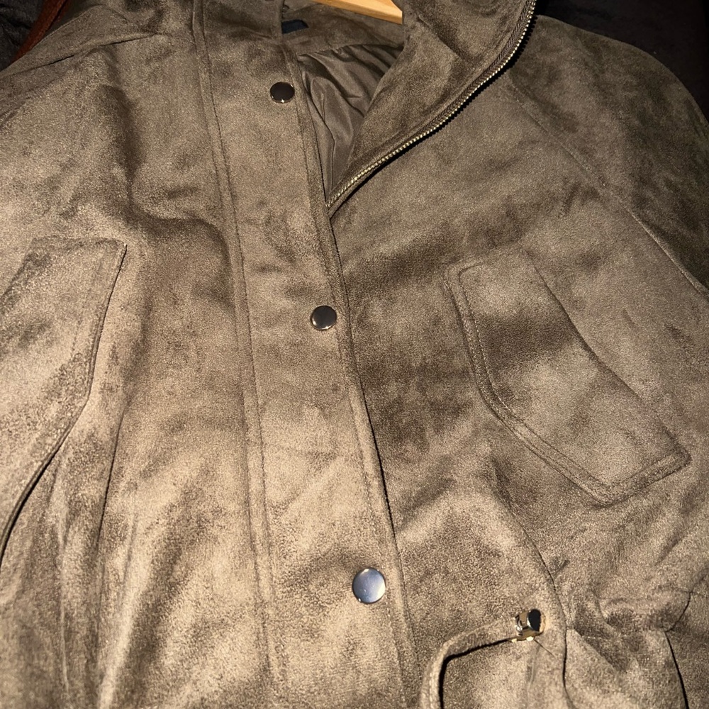 Zara Chocolate Brown Suede Women's Jacket - Picture 7 of 12